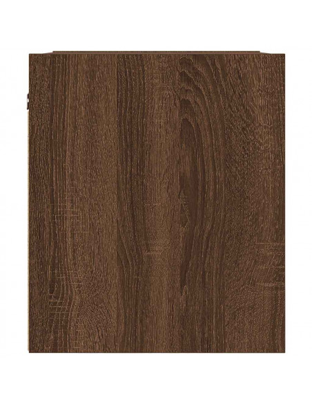 Comodini a Muro 2 pz Rovere Marrone 38x34x40 cm