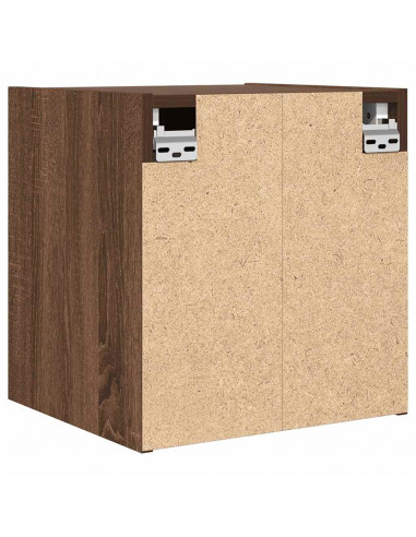 Comodini a Muro 2 pz Rovere Marrone 38x34x40 cm