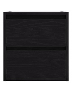 Comodini a Muro 2 pz Rovere Nero 38x34x40 cm