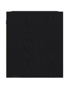 Comodini a Muro 2 pz Rovere Nero 38x34x40 cm 2