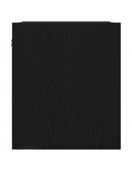 Comodini a Muro 2 pz Rovere Nero 38x34x40 cm