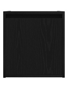 Comodini a Muro 2 pz Rovere Nero 38x34x40 cm