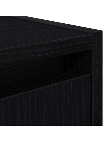 Comodini a Muro 2 pz Rovere Nero 38x34x40 cm