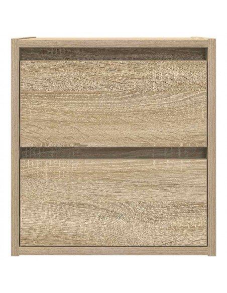 Comodini a Muro 2 pz Rovere Sonoma 38x34x40 cm
