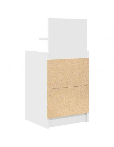 Comodini con 2 Cassetti 2 pz Bianco 38x34x80 cm