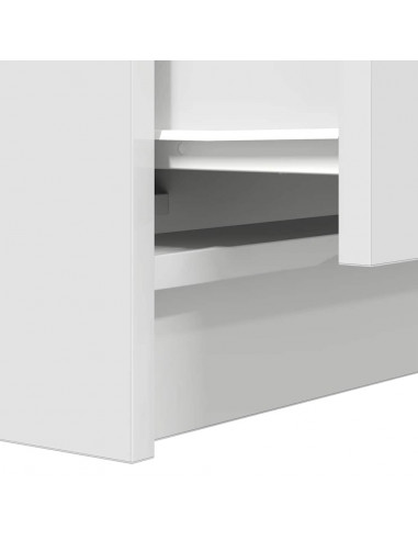 Comodini con 2 Cassetti 2 pz Bianco 38x34x80 cm