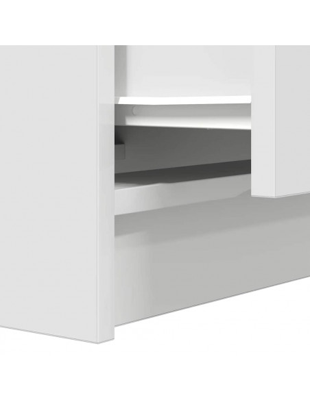 Comodini con 2 Cassetti 2 pz Bianco 38x34x80 cm