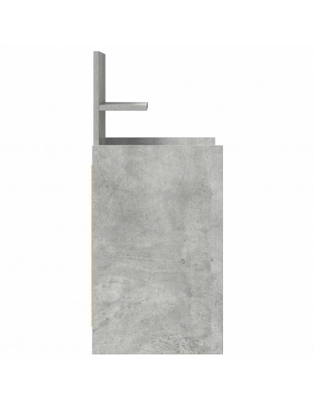 Comodini con 2 Cassetti 2 pz Grigio Cemento 38x34x80 cm