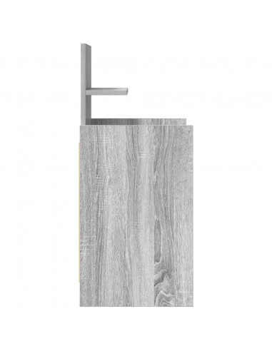 Comodini con 2 Cassetti 2 pz Grigio Sonoma 38x34x80 cm