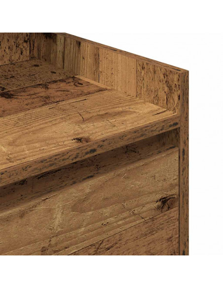 Comodini con 2 Cassetti 2 pz in Legno Antico 38x34x80 cm
