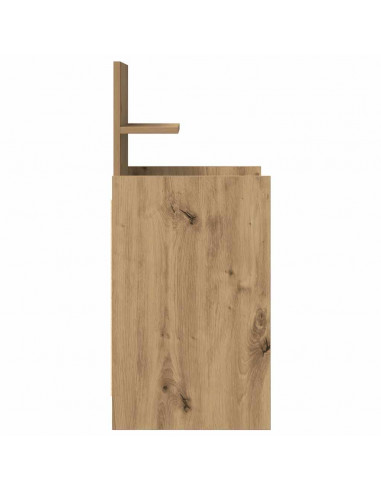 Comodini con 2 Cassetti 2 pz Rovere Artigianale 38x34x80 cm