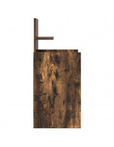 Comodini con 2 Cassetti 2 pz Rovere Fumo 38x34x80 cm