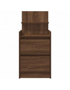 Comodini con 2 Cassetti 2 pz Rovere Marrone 38x34x80 cm