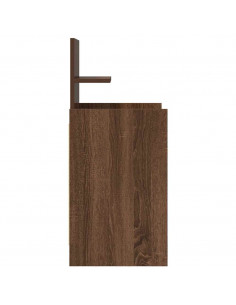 Comodini con 2 Cassetti 2 pz Rovere Marrone 38x34x80 cm 2