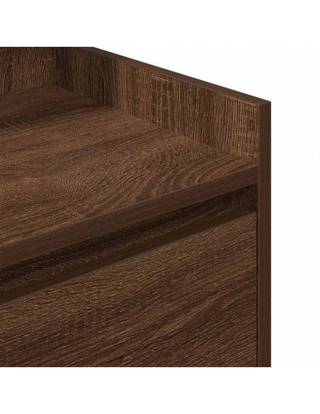 Comodini con 2 Cassetti 2 pz Rovere Marrone 38x34x80 cm