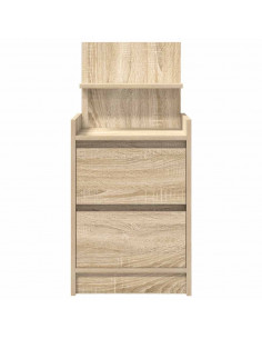 Comodini con 2 Cassetti 2 pz Rovere Sonoma 38x34x80 cm