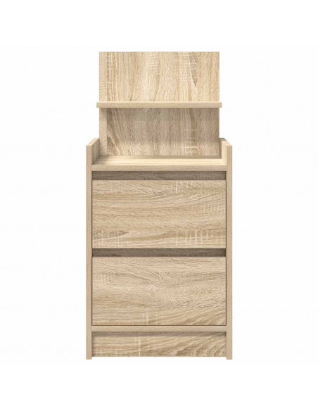 Comodini con 2 Cassetti 2 pz Rovere Sonoma 38x34x80 cm