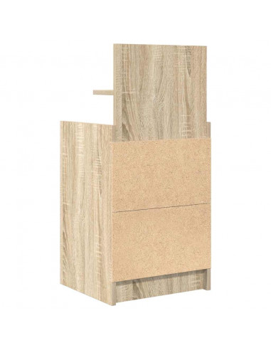 Comodini con 2 Cassetti 2 pz Rovere Sonoma 38x34x80 cm