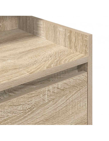 Comodini con 2 Cassetti 2 pz Rovere Sonoma 38x34x80 cm