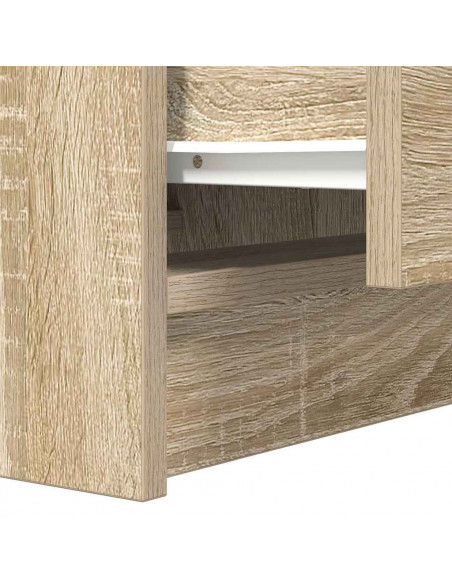 Comodini con 2 Cassetti 2 pz Rovere Sonoma 38x34x80 cm