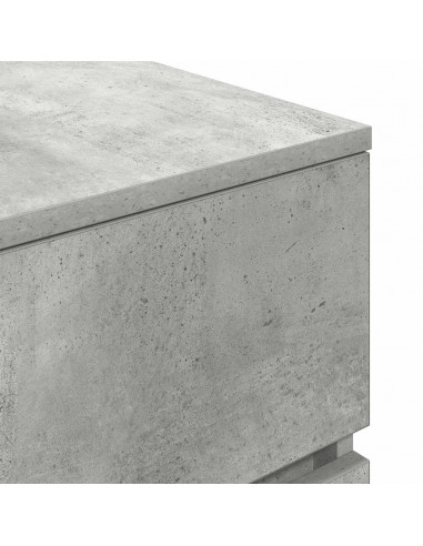 Comodini con 3 Cassetti 2 pz Grigio Cemento 39x35x65 cm