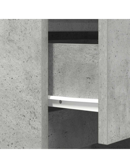 Comodini con 3 Cassetti 2 pz Grigio Cemento 39x35x65 cm