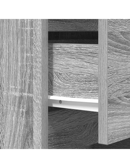 Comodini con 3 Cassetti 2 pz Grigio Sonoma 39x35x65 cm