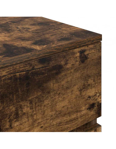 Comodini con 3 Cassetti 2 pz Rovere Fumo 39x35x65 cm