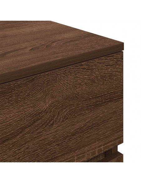 Comodini con 3 Cassetti 2 pz Rovere Marrone 39x35x65 cm