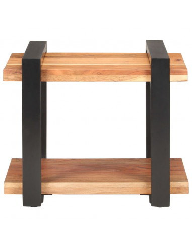 Comodino 50x40x40 cm in Legno Massello di Acacia