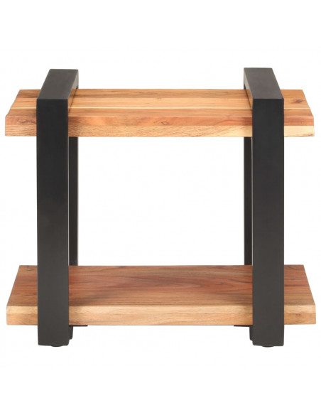 Comodino 50x40x40 cm in Legno Massello di Acacia