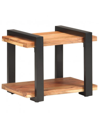 Comodino 50x40x40 cm in Legno Massello di Acacia