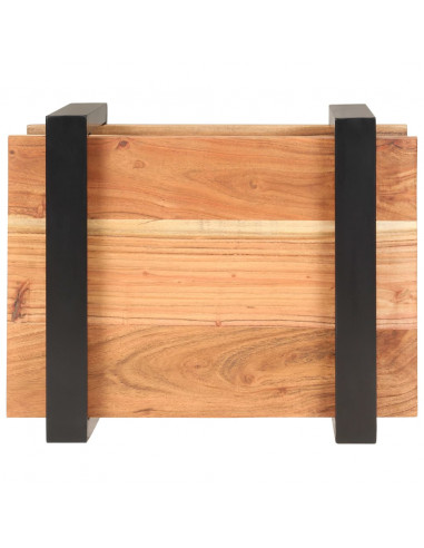 Comodino 50x40x40 cm in Legno Massello di Acacia