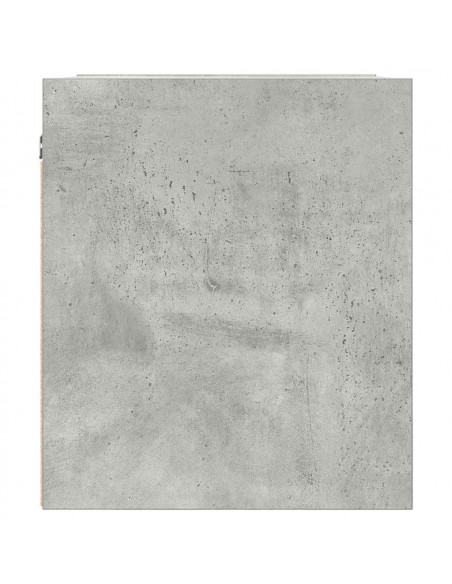 Comodino a Muro Grigio Cemento 38x34x40 cm