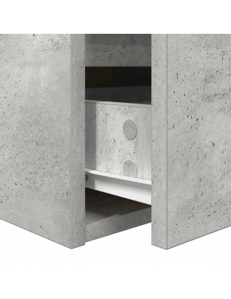 Comodino a Muro Grigio Cemento 38x34x40 cm