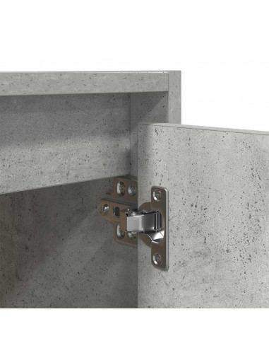 Comodino a Muro Grigio Cemento 38x34x40 cm