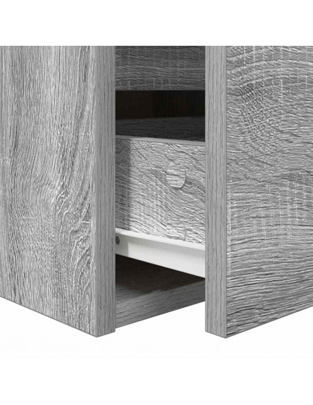 Comodino a Muro Grigio Sonoma 38x34x40 cm