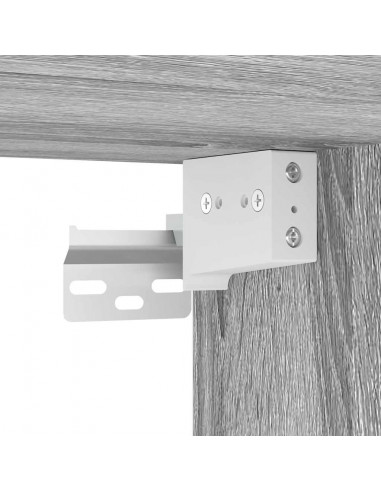 Comodino a Muro Grigio Sonoma 38x34x40 cm