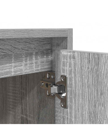 Comodino a Muro Grigio Sonoma 38x34x40 cm