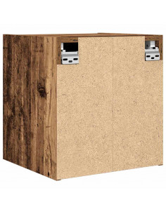 Comodino a Muro Legno Antico 38x34x40 cm 2