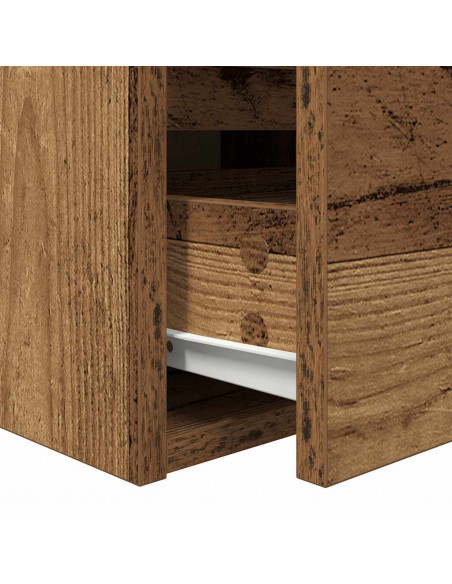 Comodino a Muro Legno Antico 38x34x40 cm