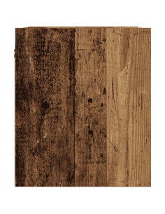 Comodino a Muro Legno Antico 38x34x40 cm