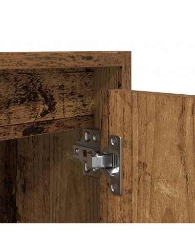 Comodino a Muro Legno Antico 38x34x40 cm