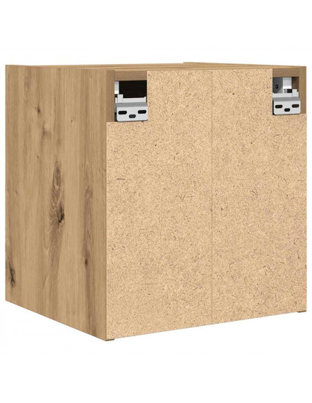 Comodino a Muro Rovere Artigianale 38x34x40 cm
