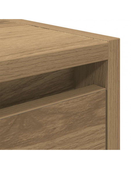 Comodino a Muro Rovere Artigianale 38x34x40 cm