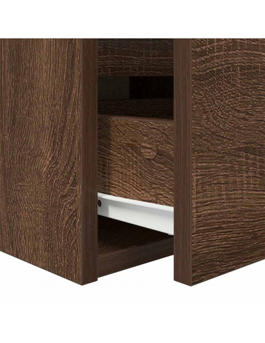 Comodino a Muro Rovere Marrone 38x34x40 cm