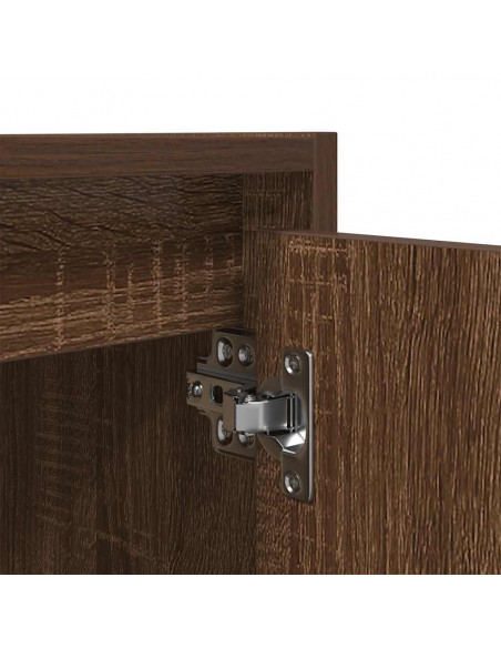 Comodino a Muro Rovere Marrone 38x34x40 cm