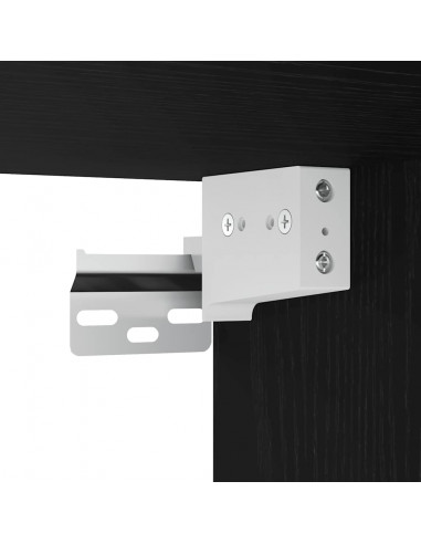 Comodino a Muro Rovere Nero 38x34x40 cm