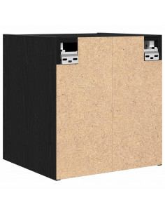 Comodino a Muro Rovere Nero 38x34x40 cm 2