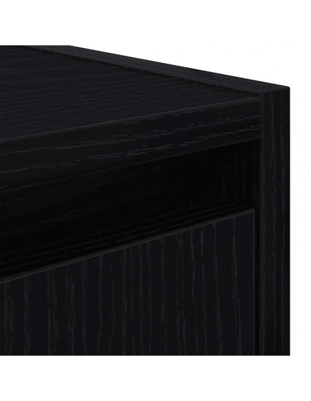 Comodino a Muro Rovere Nero 38x34x40 cm